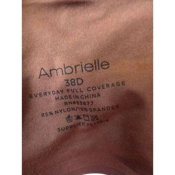 Ambrielle 38D Everyday Underwire Full Coverage Bra Brown - Picture 4 of 8